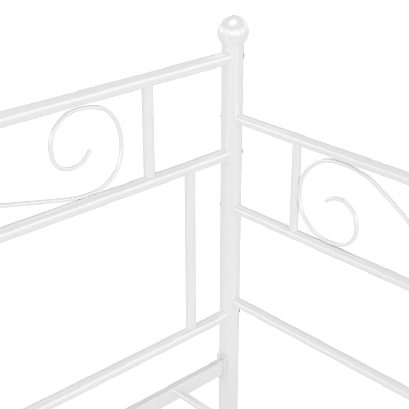 Cadru pat canapea, alb, 90x200 cm, metal