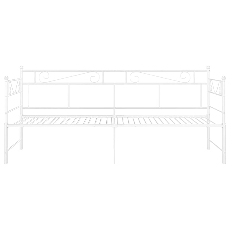 Cadru canapea extensibilă, alb, 90x200 cm, metal