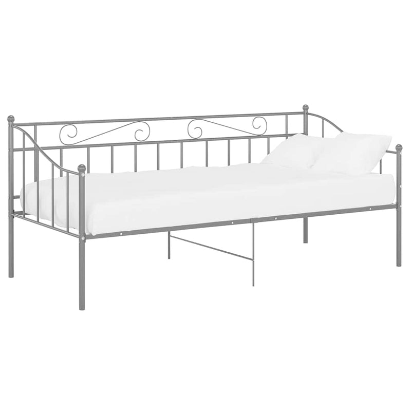 Cadru pat canapea, gri, 90x200 cm, metal