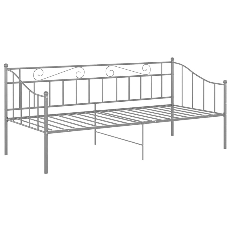 Cadru pat canapea, gri, 90x200 cm, metal