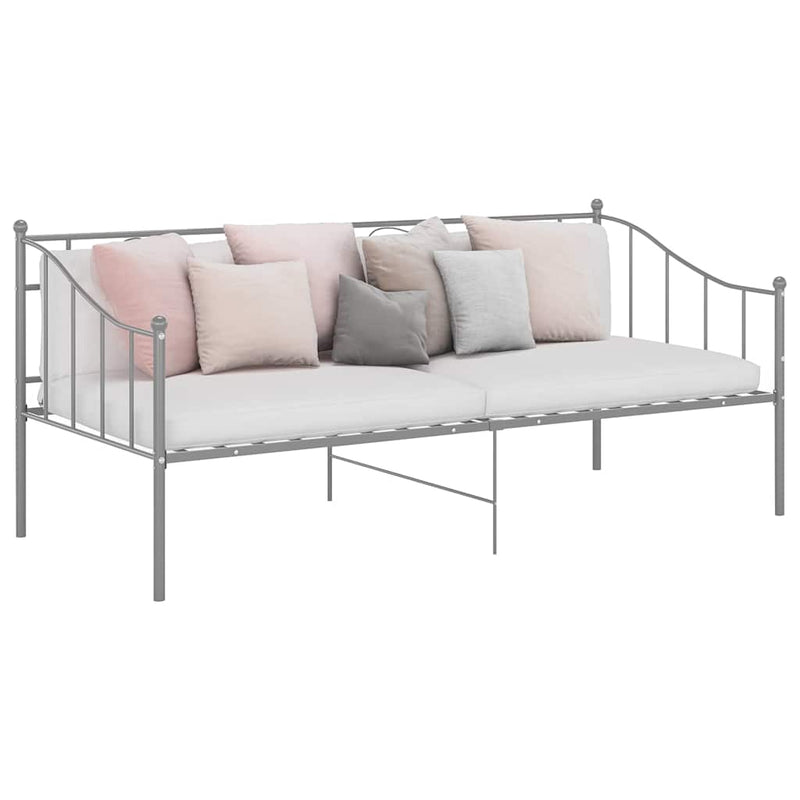 Cadru pat canapea, gri, 90x200 cm, metal