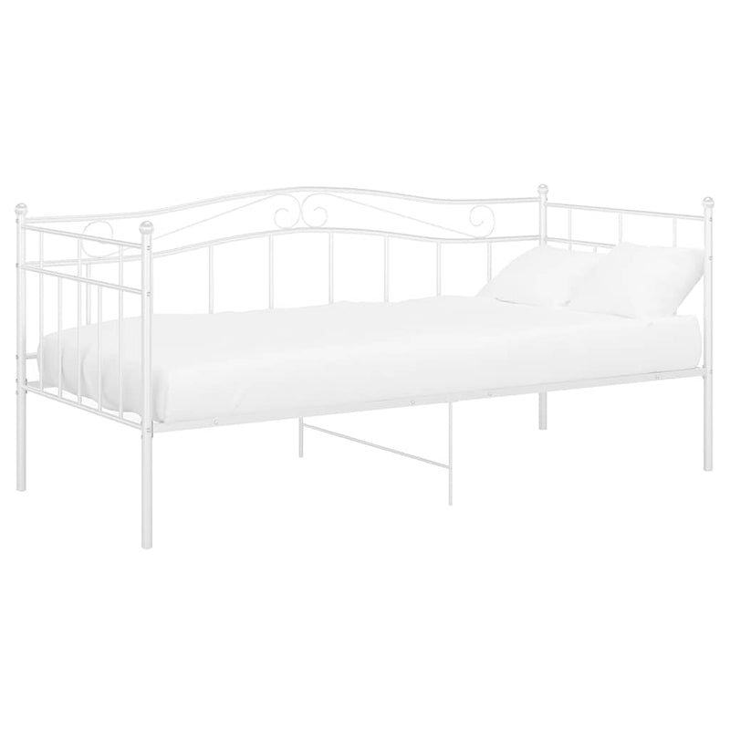 Cadru pat canapea, alb, 90x200 cm, metal