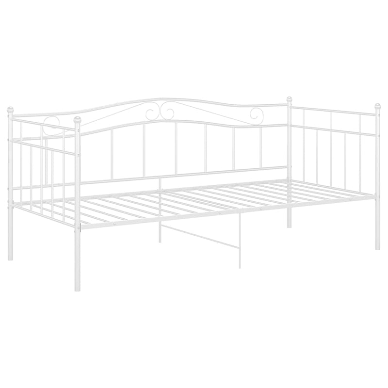 Cadru pat canapea, alb, 90x200 cm, metal