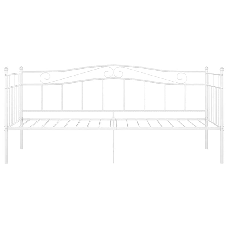 Cadru pat canapea, alb, 90x200 cm, metal