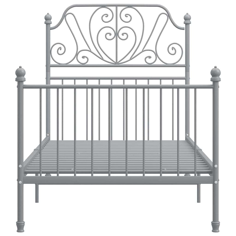 Cadru de pat, gri, 100x200 cm, metal