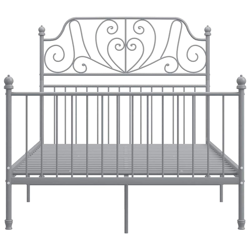 Cadru de pat, gri, 120x200 cm, metal