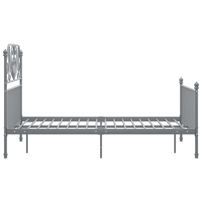 Cadru de pat, gri, 120x200 cm, metal