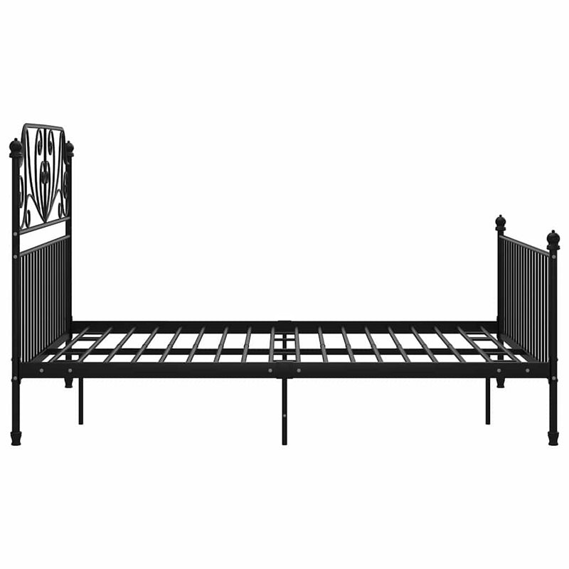Cadru de pat, negru, 140x200 cm, metal