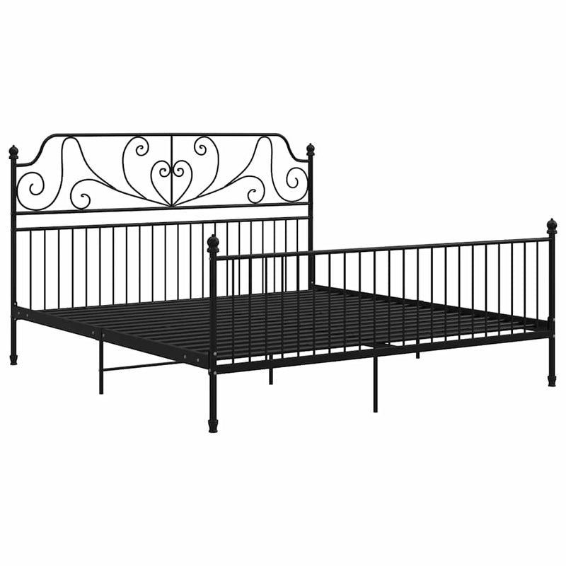 Cadru de pat, negru, 180x200 cm, metal