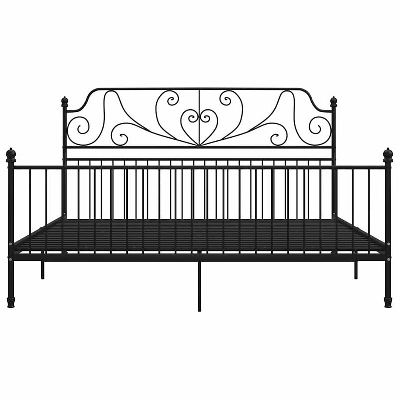 Cadru de pat, negru, 180x200 cm, metal