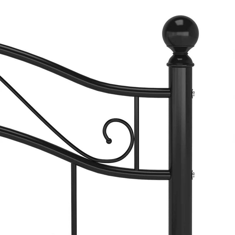 Cadru de pat, negru, 90 x 200 cm, metal