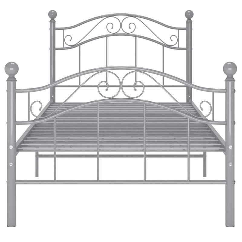 Cadru de pat, gri, 100x200 cm, metal