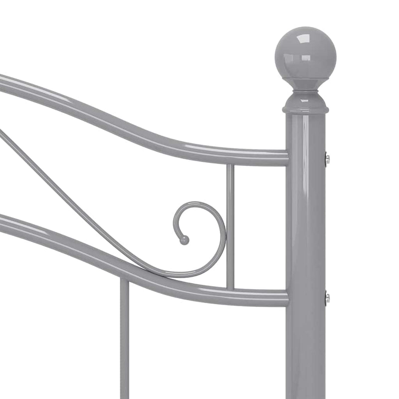 Cadru de pat, gri, 100x200 cm, metal