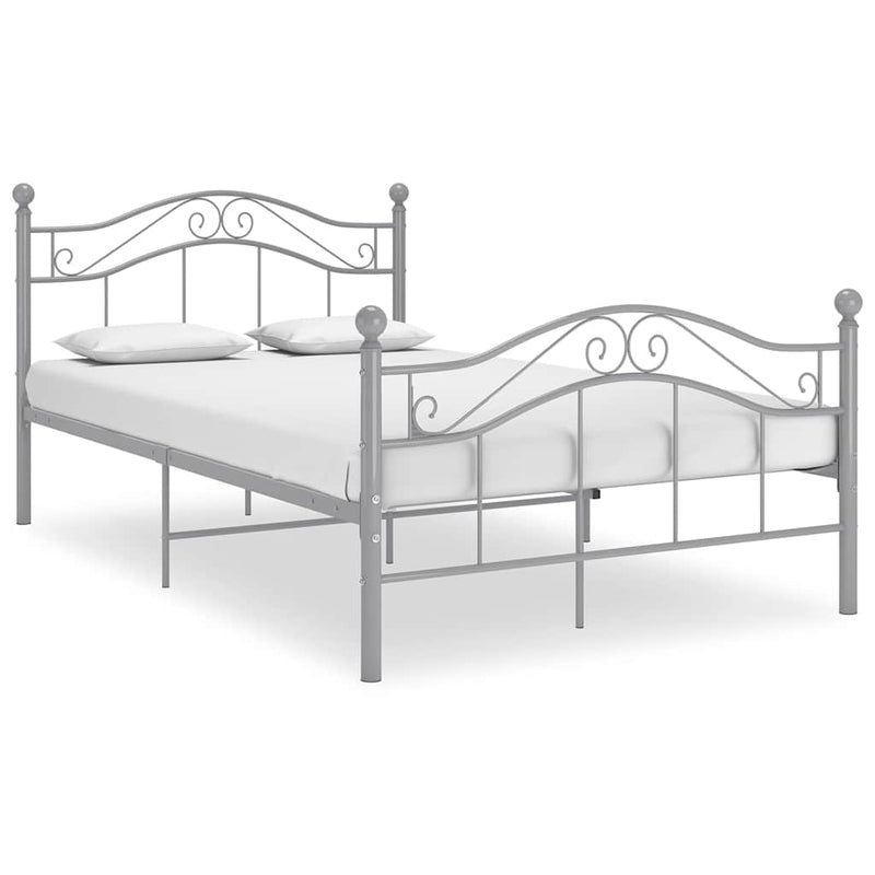 Cadru de pat, gri, 120 x 200 cm, metal