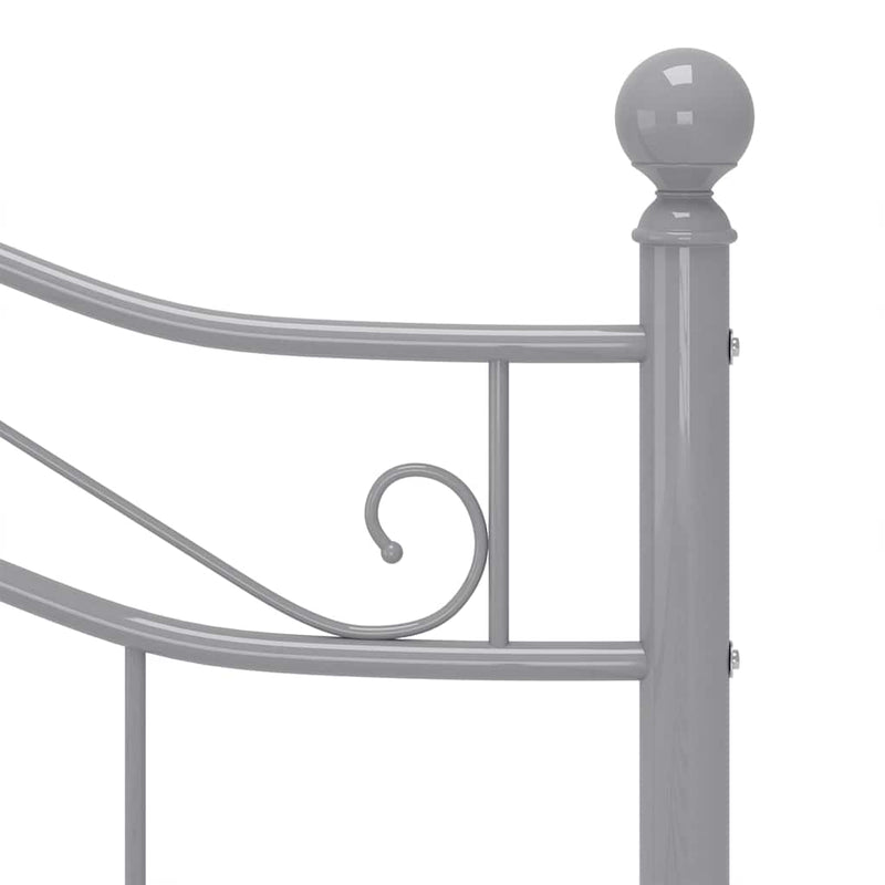 Cadru de pat, gri, 120 x 200 cm, metal