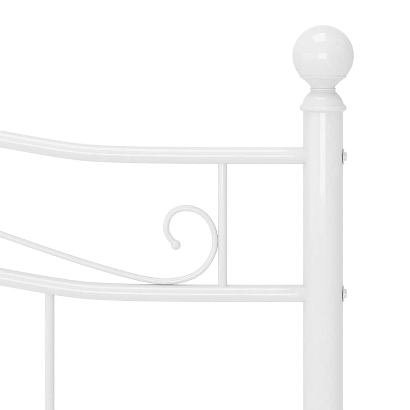 Cadru de pat, alb, 140x200 cm, metal