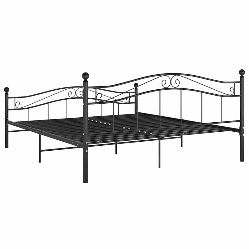 Cadru de pat, negru, 180x200 cm, metal
