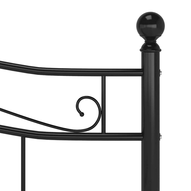 Cadru de pat, negru, 180x200 cm, metal