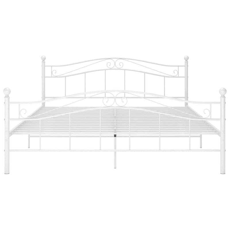 Cadru de pat, alb, 180x200 cm, metal