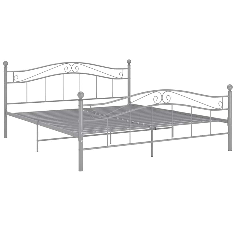 Cadru de pat, gri, 180x200 cm, metal