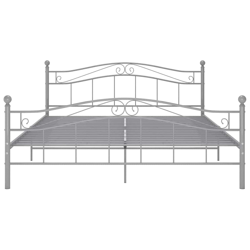 Cadru de pat, gri, 180x200 cm, metal