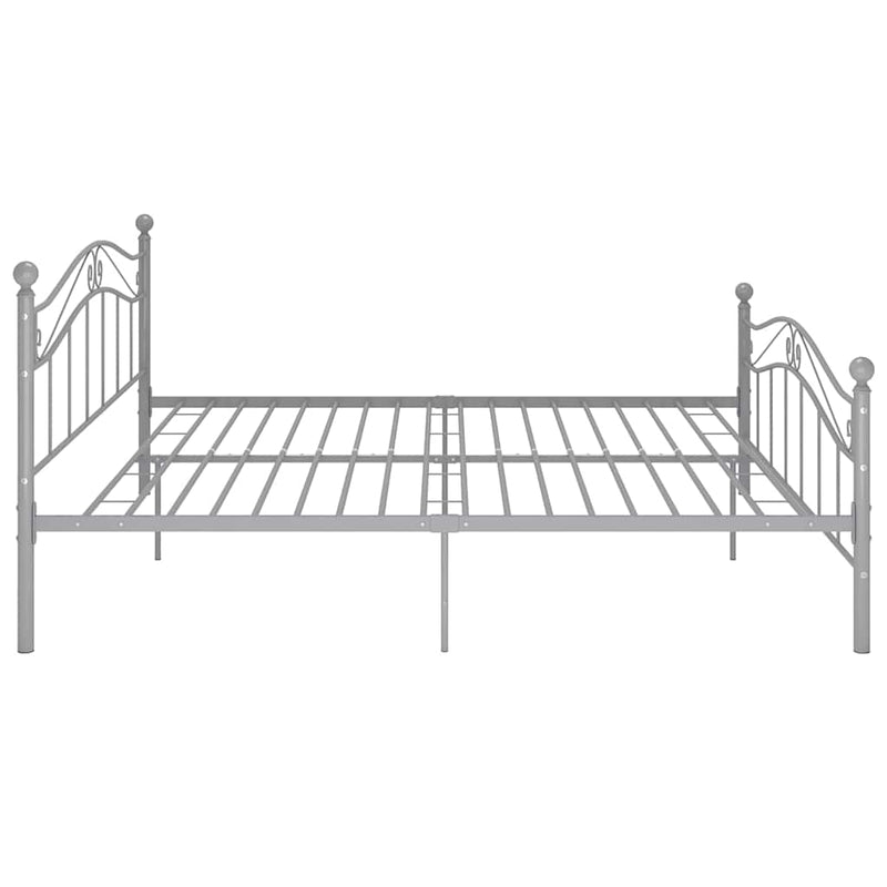 Cadru de pat, gri, 180x200 cm, metal
