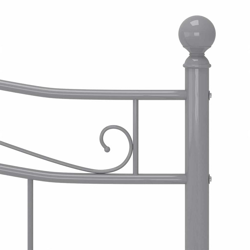 Cadru de pat, gri, 180x200 cm, metal