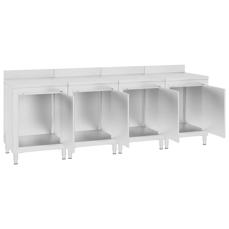 Dulap comercial blat de lucru 240x60x96 cm, oțel inoxidabil