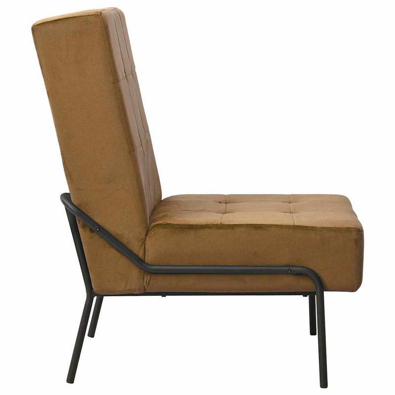 Scaun de relaxare, maro, 65x79x87 cm, catifea