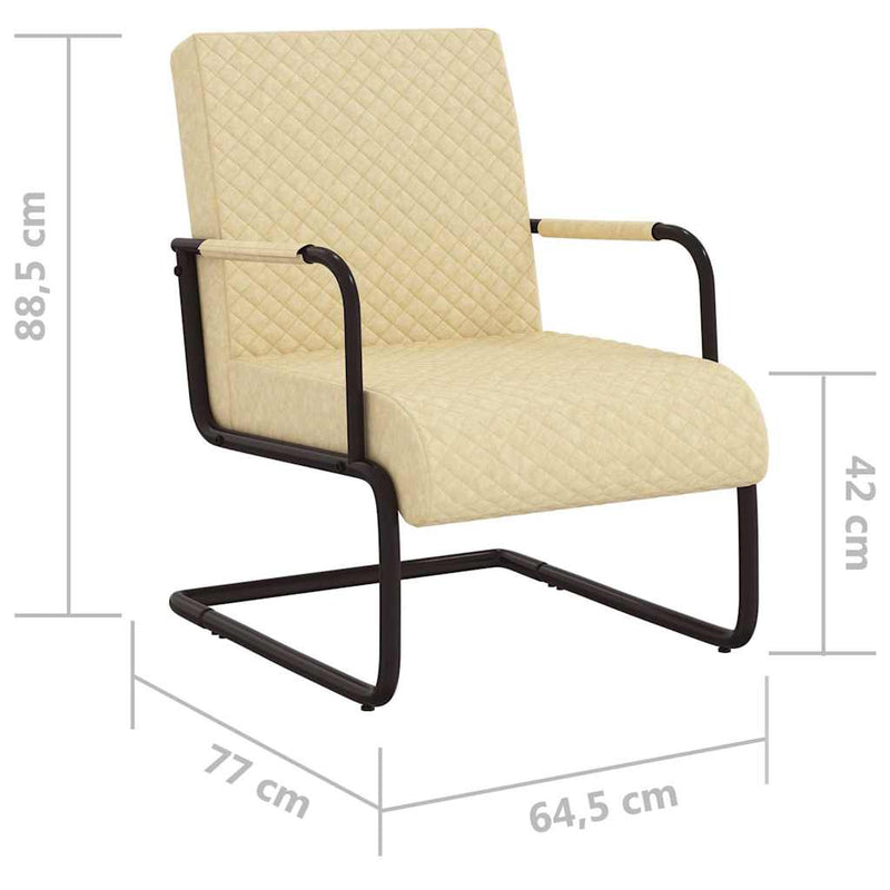 Scaun tip consolă, crem, piele ecologică