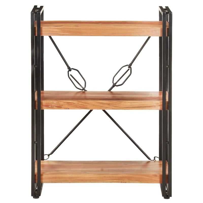 Bibliotecă cu 3 rafturi, 60x30x80 cm, lemn masiv de acacia