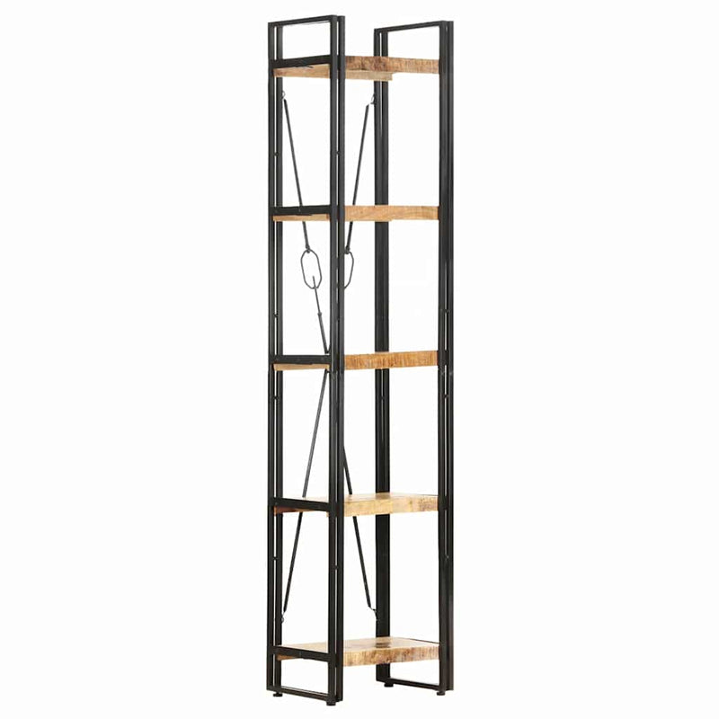 Bibliotecă cu 5 rafturi, 40x30x180 cm, lemn masiv mango