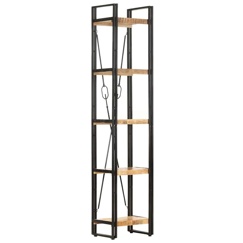 Bibliotecă cu 5 rafturi, 40x30x180 cm, lemn masiv mango