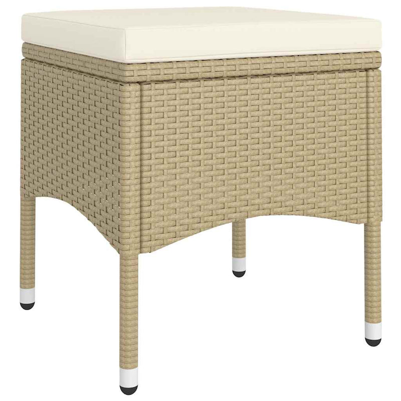 Set mobilier de grădină, 5 piese, bej, poliratan