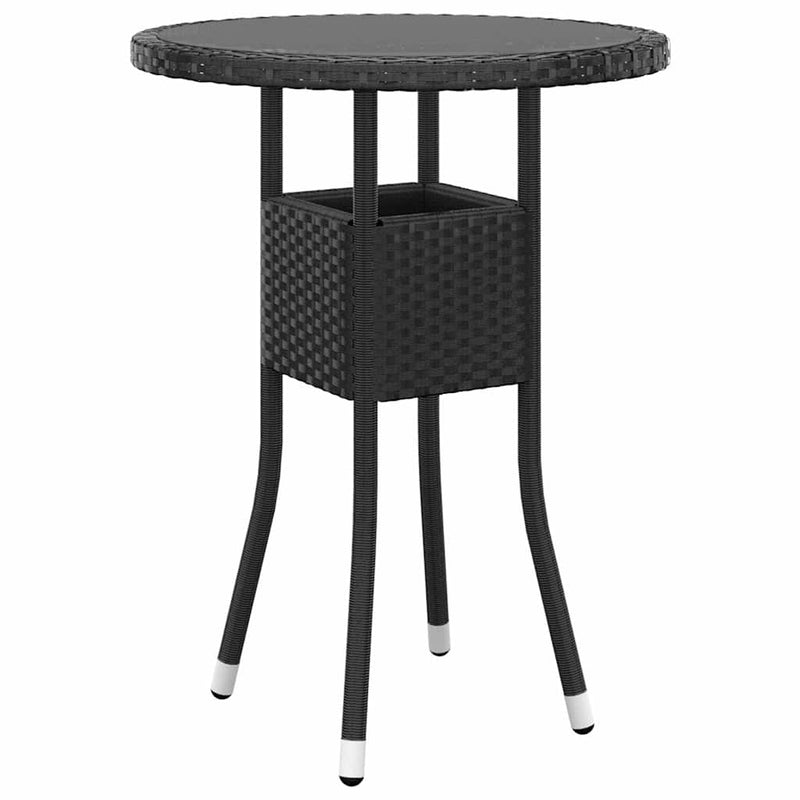 Set mobilier de grădină, 3 piese, poliratan