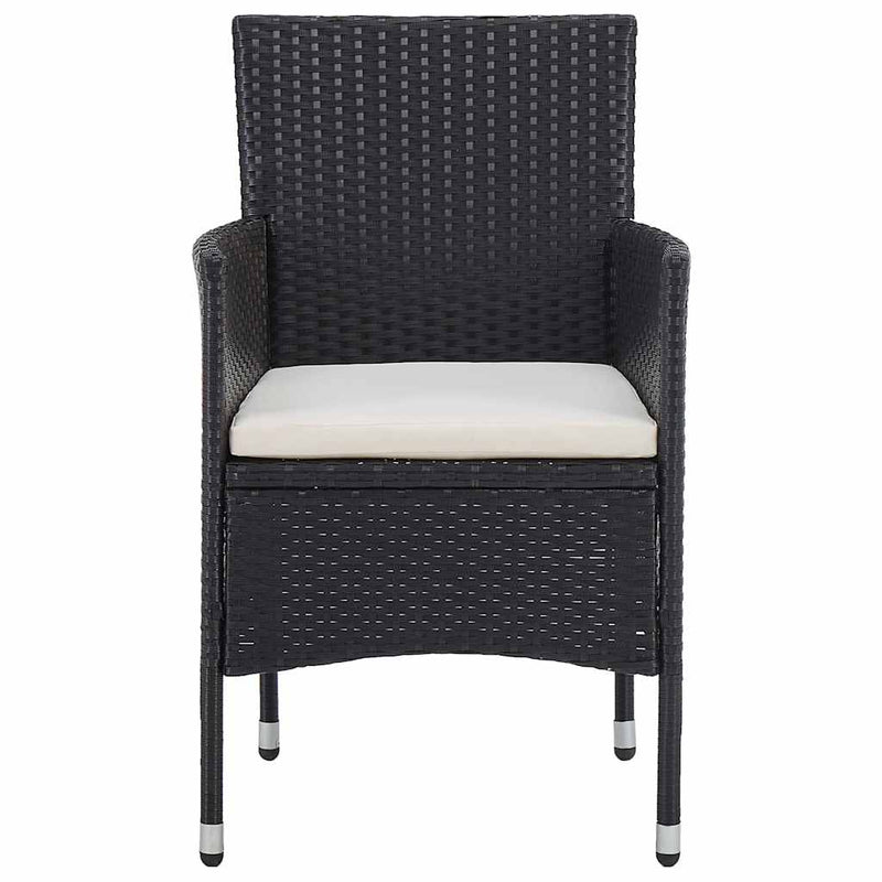 Set mobilier de grădină, 3 piese, poliratan