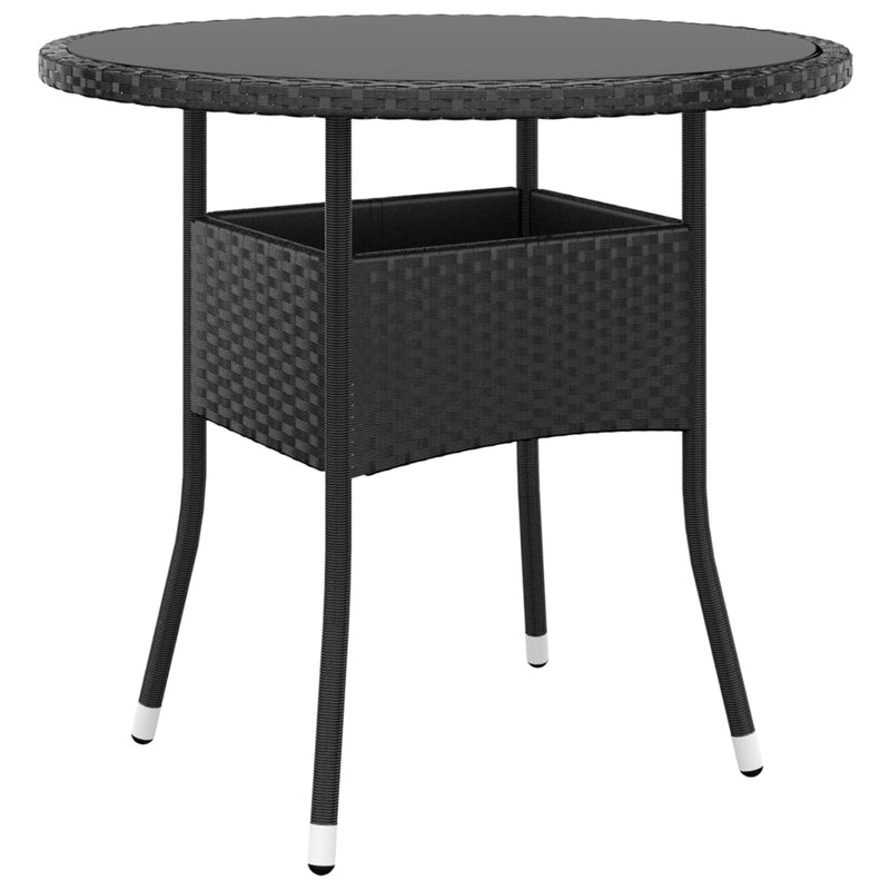 Set mobilier de grădină, 3 piese, poliratan