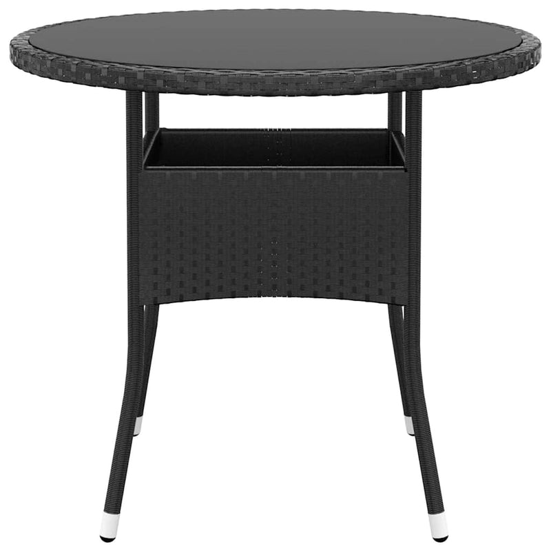 Set mobilier de grădină, 3 piese, poliratan