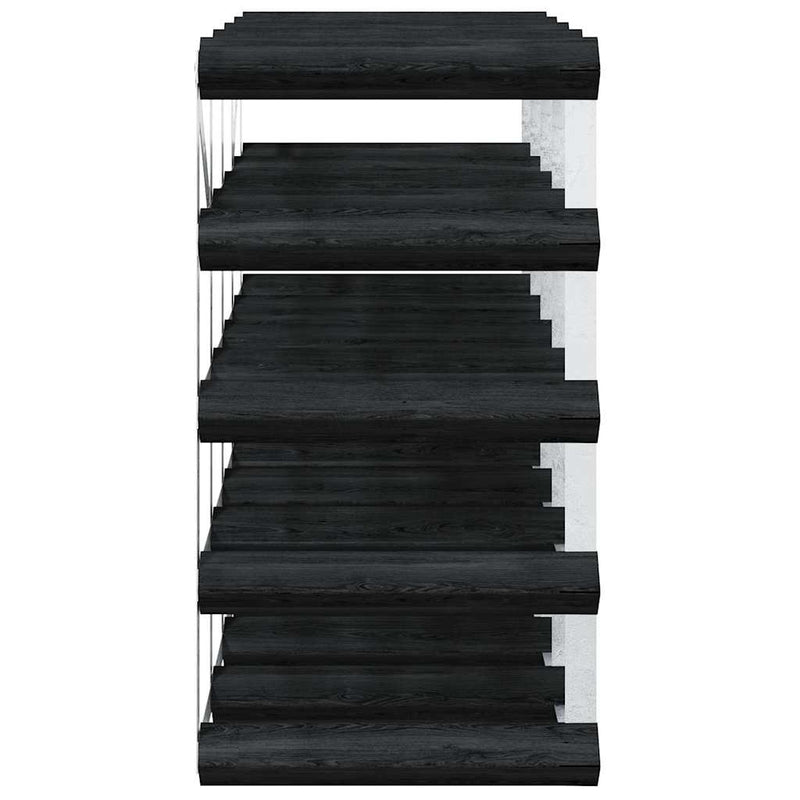 Suport de vinuri, 20 sticle, negru, lemn masiv de pin