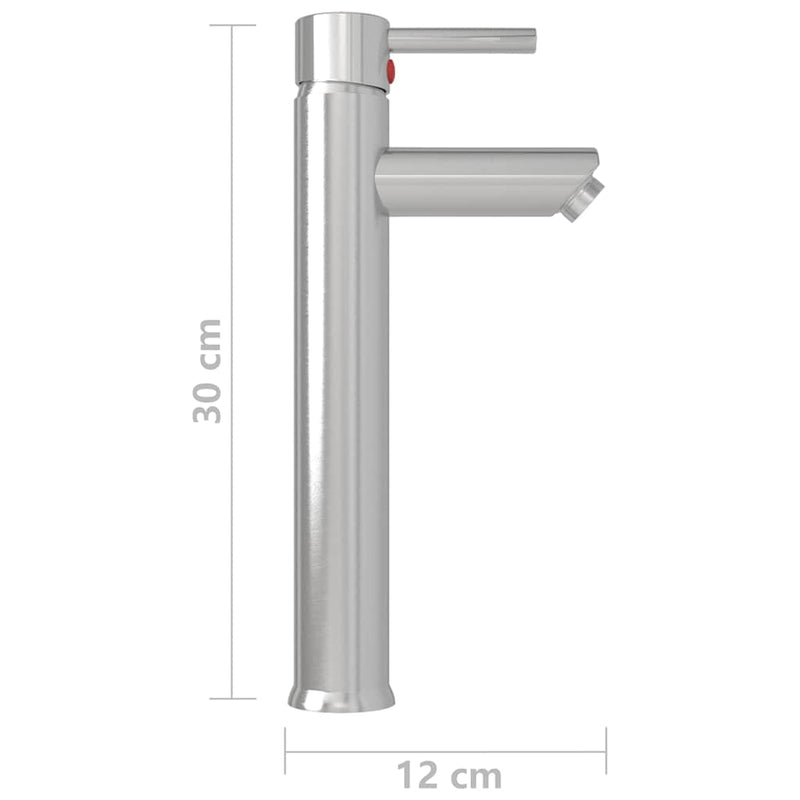 Baterie mixer de baie, argintiu, 12x30 cm