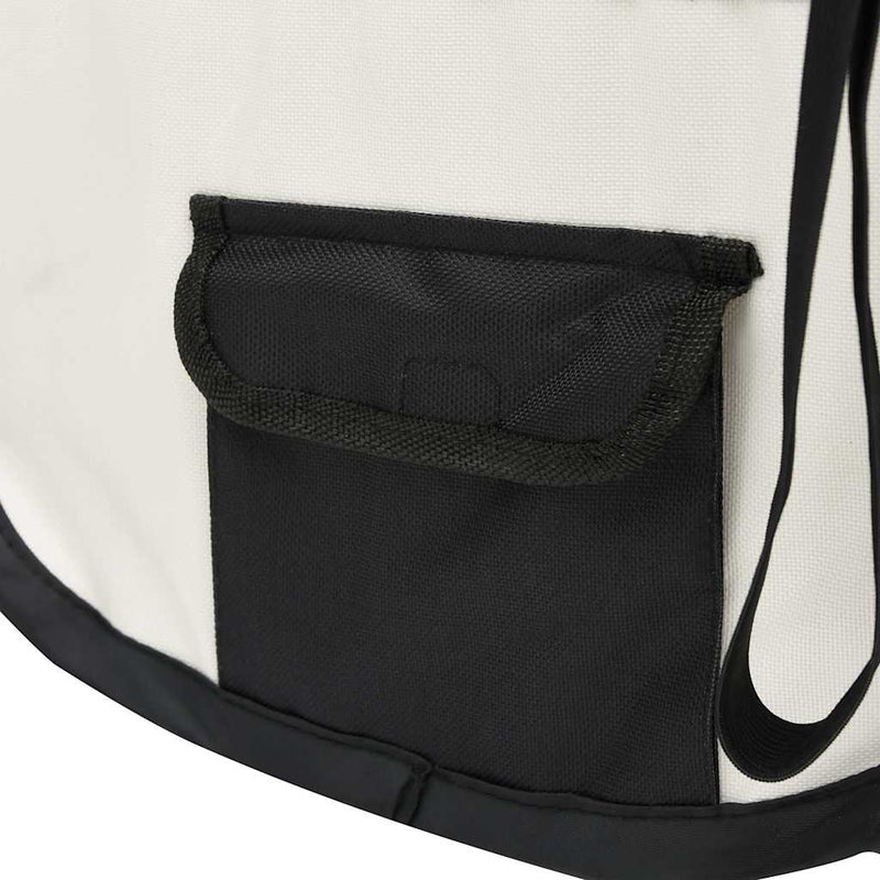 Țarc de câini pliabil cu sac de transport, negru, 145x145x61 cm