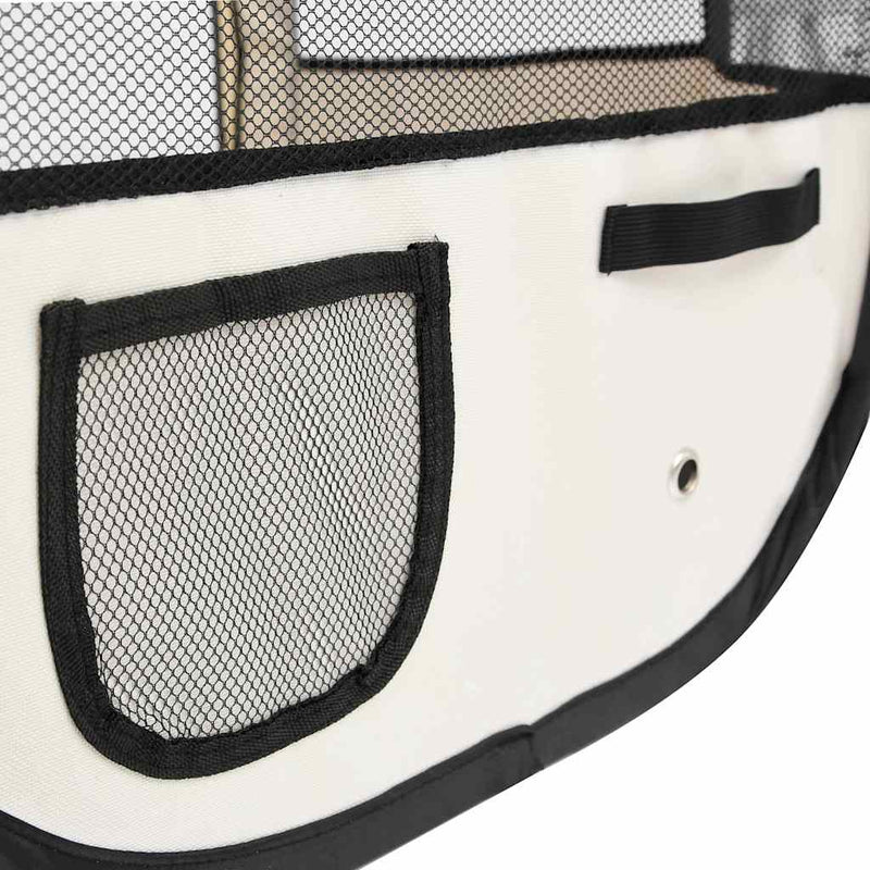 Țarc câini pliabil cu sac de transport, albastru, 145x145x61 cm