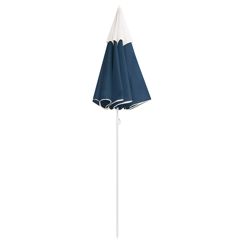 Umbrelă de soare de grădină, stâlp din oțel, albastru, 180 cm