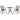 Set mobilier bistro, 3 piese, bronz, aluminiu turnat