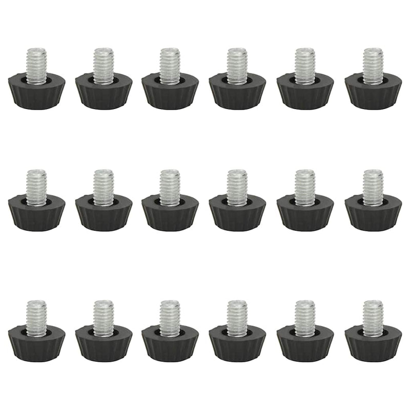 Picioare de mobilier reglabile M8, 18 buc., negru