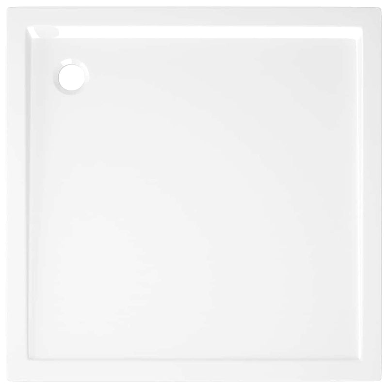 Cădiță de duș pătrată din ABS, alb, 80x80 cm