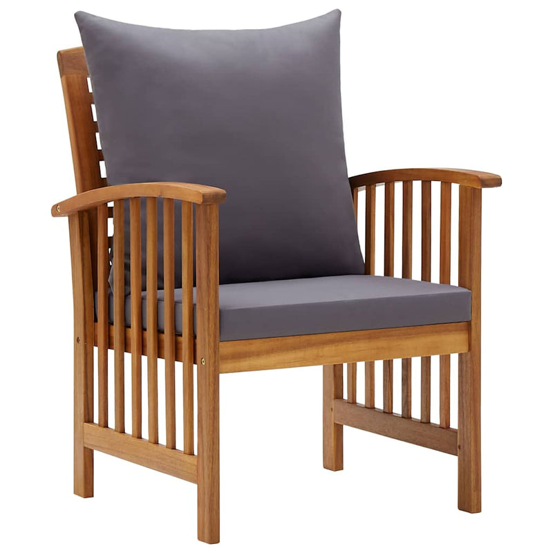 Set mobilier grădină cu perne, 5 piese, lemn masiv de acacia