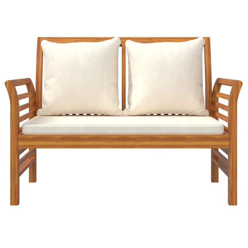 Set mobilier de grădină cu perne, 3 piese, lemn masiv de acacia