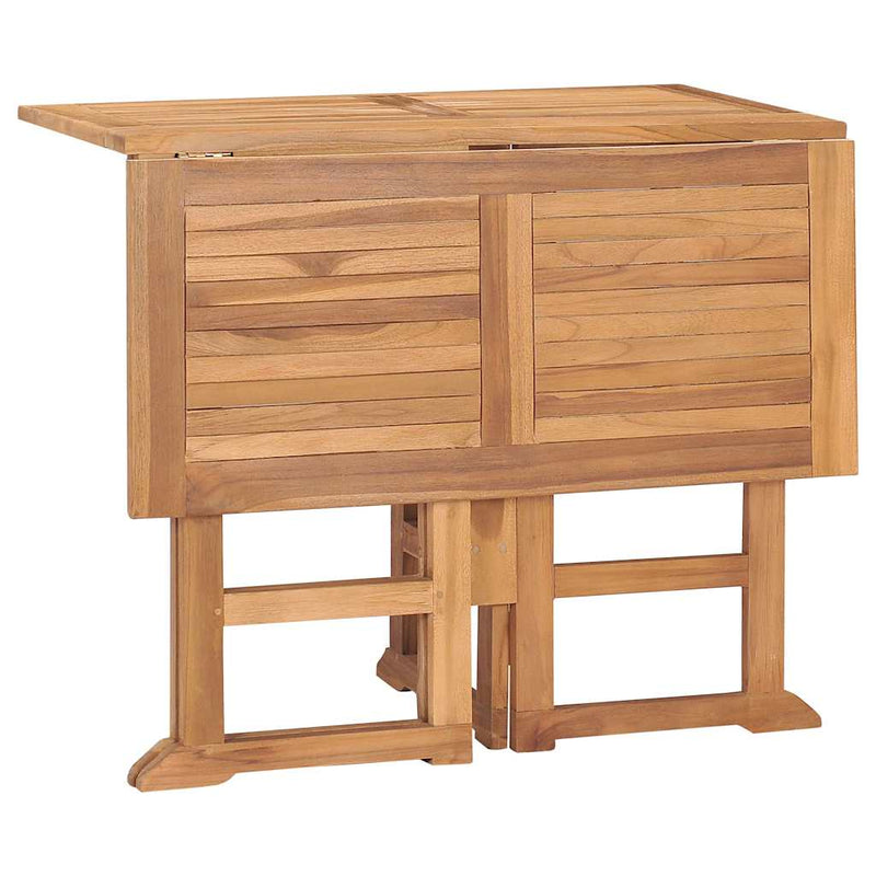 Set mobilier de exterior pliabil, 5 piese, lemn masiv de tec
