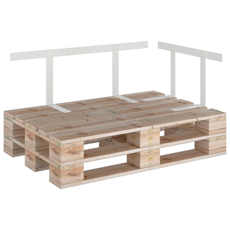 Spătar pentru canapea din paleți, alb, 110 cm, fier